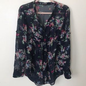 3/ $15 Express Long sleeve button up blouse